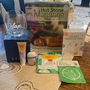 Hot Stone Massage Therapy Kit with Relaxation Bundle